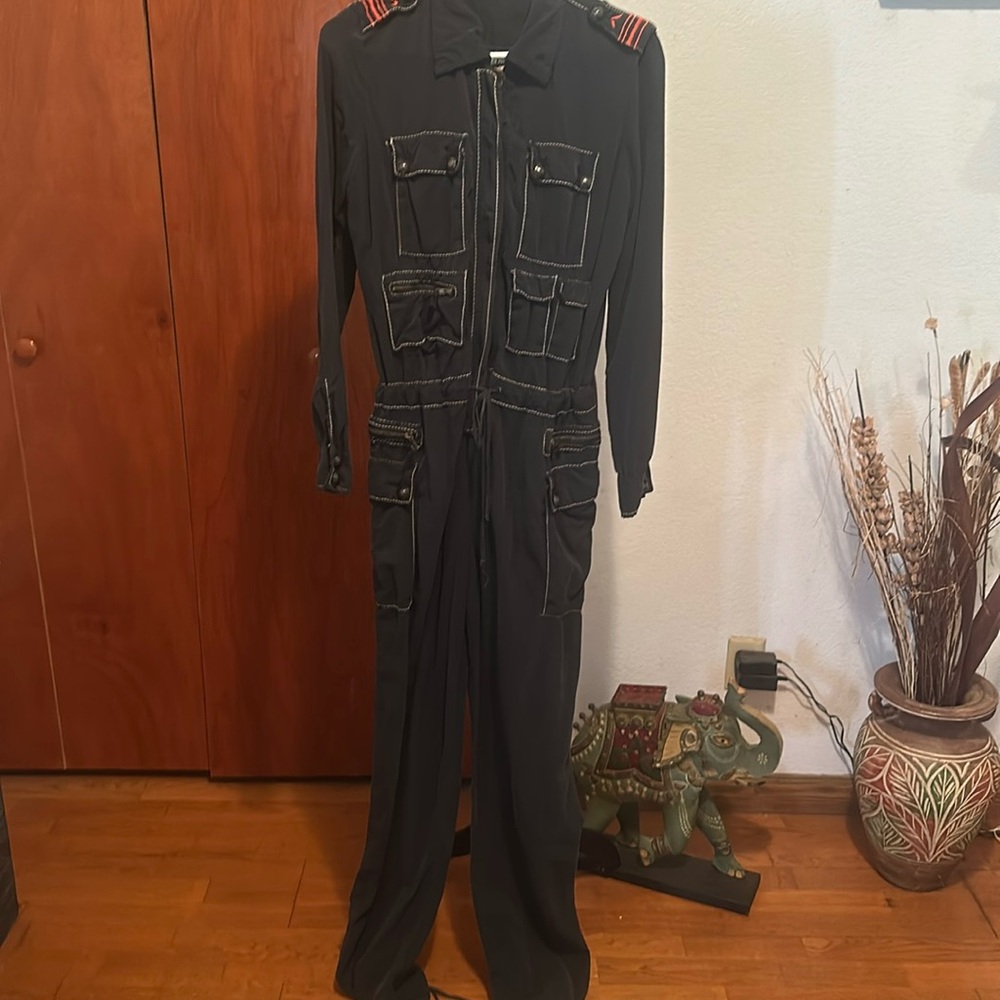 Da Nang All Silk Bomber style Jumpsuit